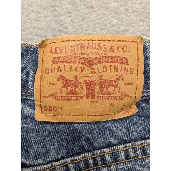 Vintage Levis 550 Jeans Womens 2 Medium Petite Blue Relaxed Fit Tapered USA 90s - Picture 11 of 15
